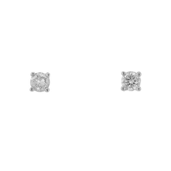 TIFFANY & CO. Platinum Diamond 2C Earrings - Picture 1 of 8